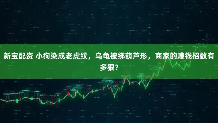新宝配资 小狗染成老虎纹，乌龟被绑葫芦形，商家的赚钱招数有多狠？